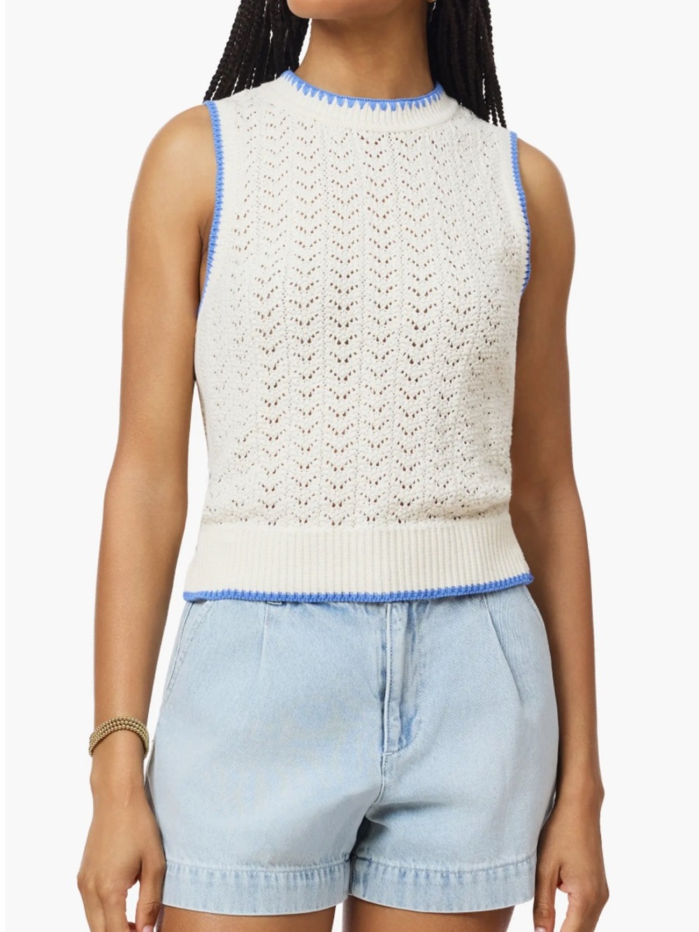 Scotch and Soda Pointelle Stitch Sweater Tank